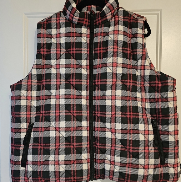 Vera Bradley Plaid Puffer Vest sz xl - Picture 4 of 6